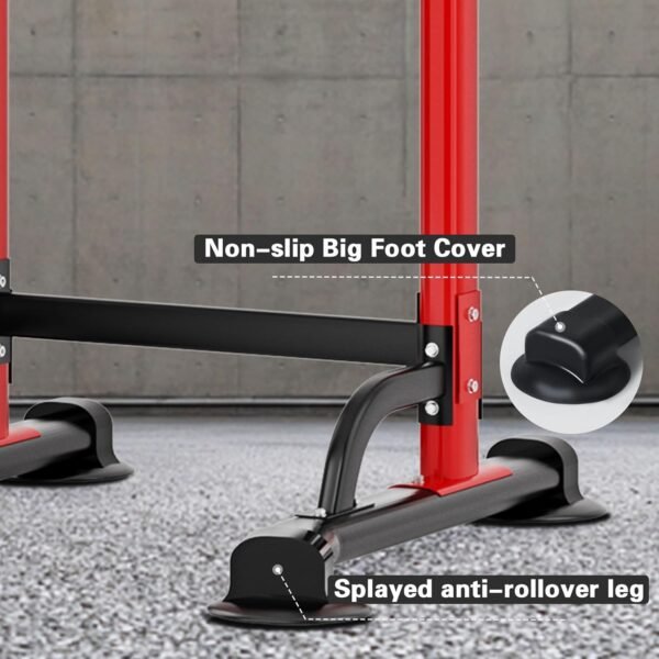 soges Power Tower Pull Up Bar Station, Free Standing Pull Up Rack Dip Station for Home Gym, Height Adjustable Home Strength Training Fitness Workout Equipment - Image 7