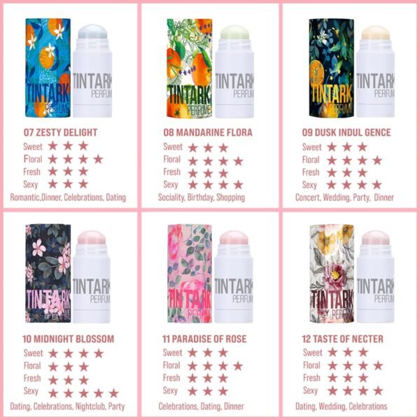 Solid Perfume Stick, Portable Perfumes for Women's Fragrances, Inspired by Dior J'ADORE Perfume, Long Lasting Travel Perfume Balm, Natural & Safe Ingredients (12 TASTE OF NECTER) - Image 5