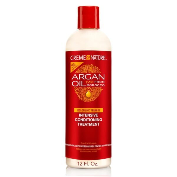 Creme of Nature, Argan Oil for Hair, Intensive Conditioning Treatment, Argan Oil of Morocco, Moisturizing Hair Care, 12 Fl Oz - Image 2