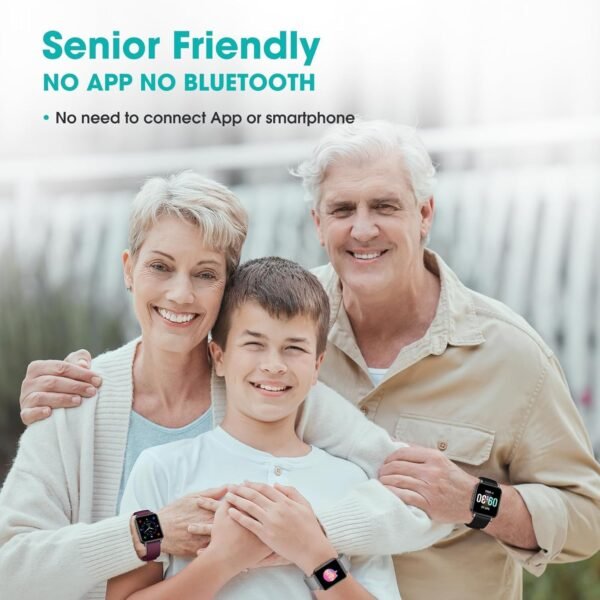 Pedometer Watch Senior Friendly No App/Phone Required, Waterproof Fitness Tracker Watch with Step Counter Calories/Sleep Tracker for Walking Running for Men Women - Image 3