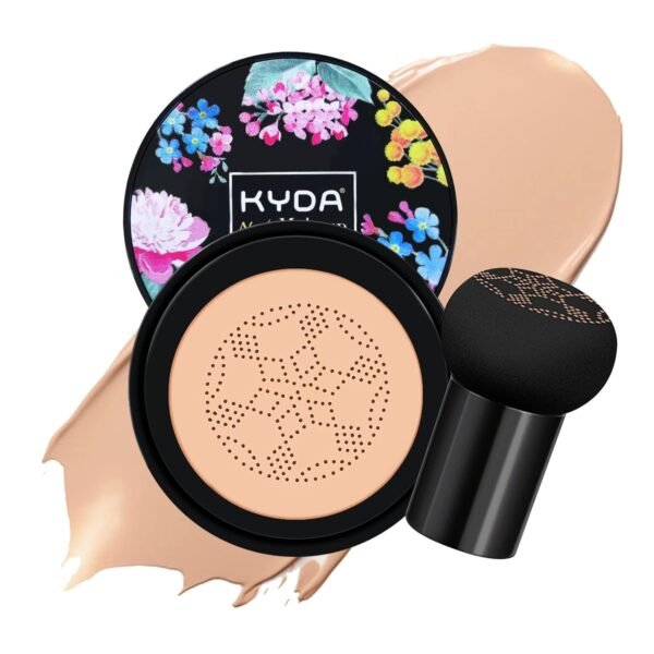 Ownest Mushroom Head Air Cushion BB Cream, Concealer Lasting Nude Makeup Moisturizing Pigment CC Liquid Foundation, Even Skin Tone Makeup Base Primer-Buff Beige - Image 2