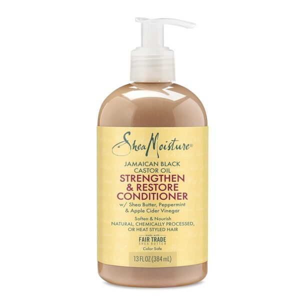SheaMoisture Conditioner 100% Pure Jamaican Black Castor Oil to Intensely Smooth and Nourish Hair with Shea Butter, Peppermint and Apple Cider Vinegar 13 oz - Image 2
