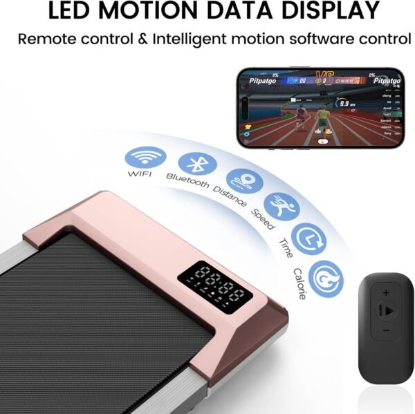 Walking Pad,Mini Walking Pad Treadmill, Under Desk Treadmill,Treadmills for Home & Office,Small Portable Walking Treadmill with Remote & Smart APP, 265 Lbs Capacity - Image 8