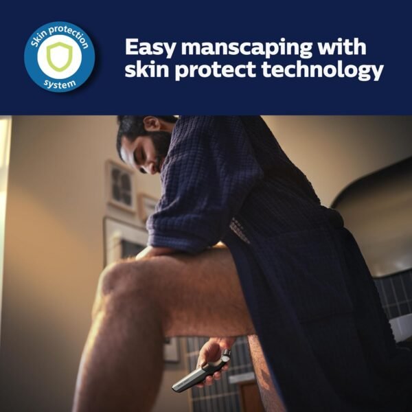 Philips Bodygroom Series 5000, Showerproof Groin and Body Trimmer, Close and Comfortable Shave, Complete Body Grooming Including Back, 60 Min. Runtime, Model BG5025/40 - Image 6