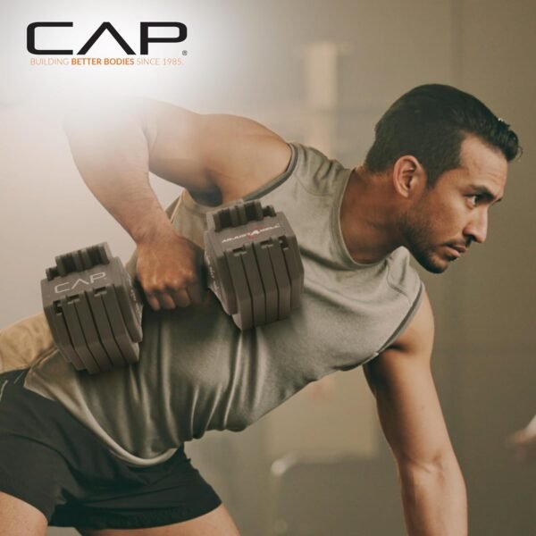 CAP Barbell ADJUSTABELL Adjustable 55 lb Hex Dumbbell Weights - Pairs | Multiple Handle Options - Image 6