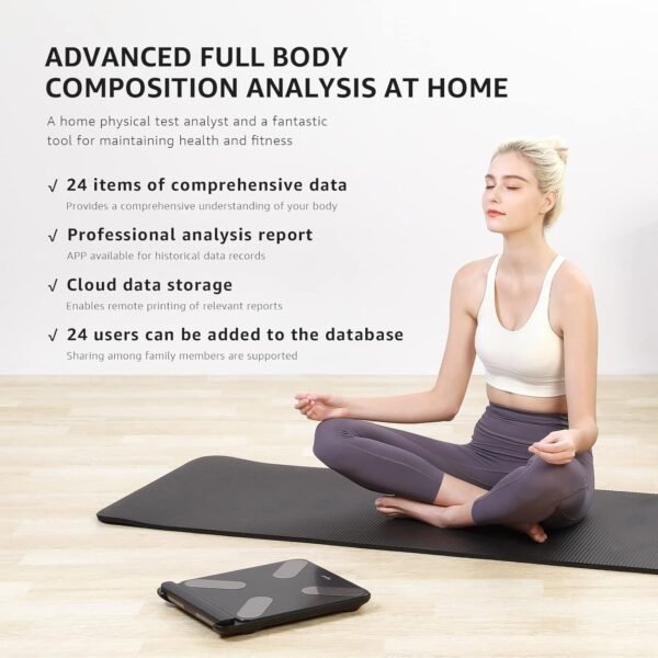 Fiar Smart Body Fat Scale - Digital Weight Scales & Body Analyzer,24 Body Composition Metrics BMI, Muscle, Body Composition Monitors with App Sync with Bluetooth, 400 lb - Image 3