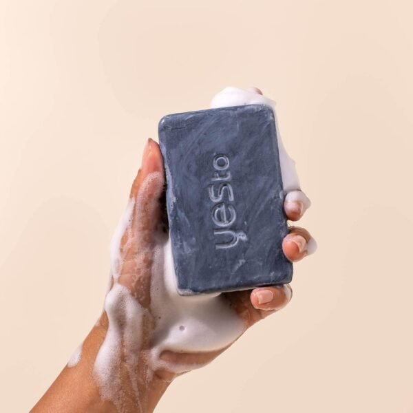 Yes To Tomatoes Detoxifying Charcoal Bar Soap, Exfoliating Acne Face Wash Helps Draw Out Impurities & Deep Clean Pores, With Salicylic Acid and Jojoba Oil, Natural Vegan & Cruelty Free - Image 3