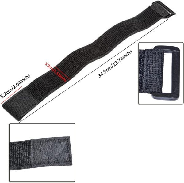 HYS Adjustable Elastic Armband Strap Bundle for Universal Silicone, Leather, Nylon Holster Case with Armband Slots (Black, 1) - Image 3