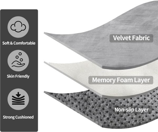 MABOZOO Extra Large Baby Play Mat for Playpen, 50x50 Memory Foam Thick Tummy Time and Crawling Mat,Anti-Slip & Velvet Baby Floor Mat for Toddlers,Kids,Yoga Mat - Image 5