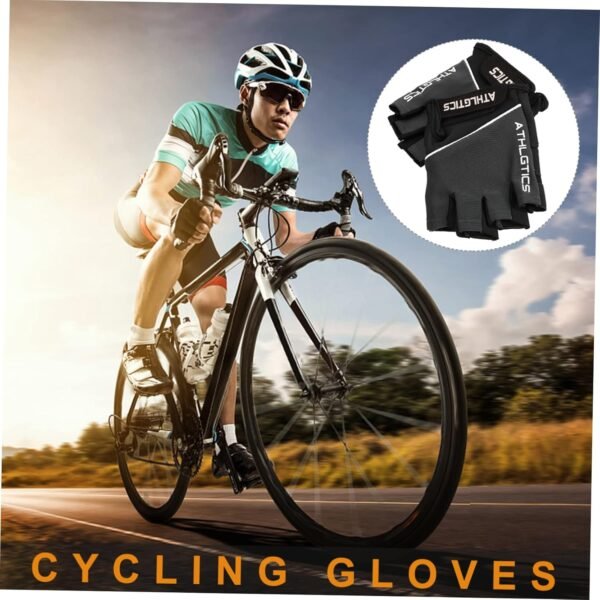 SHOWERORO 1 Pair Half-finger Gloves Hiking Gloves Sports Gloves Workout Gloves Riding Gloves Half Finger Gloves Gym Gloves Climbing Gloves Cycling Bike Glovess Fitness Non-slip Ice Silk - Image 4