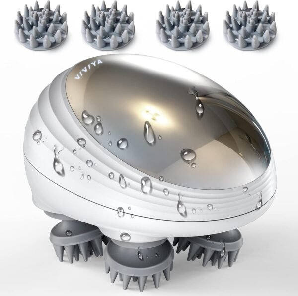 Electric Scalp Massager, Waterproof Electric Hair Massager with 8 Massage Claws, Portable Head Massager Scalp Stress Relax, Handheld Hair Scalp Massager for Stress Relief - Image 2