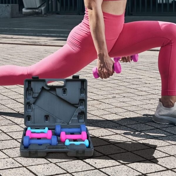 Gymenist Dumbbell Set With Hard Plastic Case Includes 3 Pairs And A Hard Travel Carry Storage Case - Image 6
