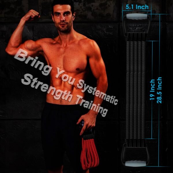 5-Level Chest Expander with Adjustable Resistance Bands, Exercise Band with Handle, Suitable for Men and Women of Different Strength Classes Fitness, Yoga, Training Home Gym Equipment - Image 7