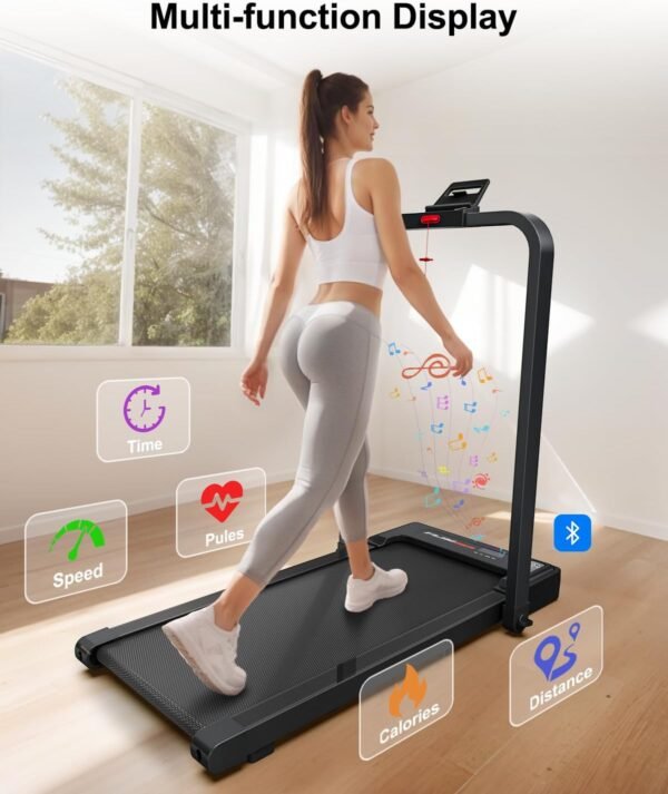 Walking Pad with Handle Bar, Walking Pad Treadmill 300 lb Capacity Under Desk Treadmill, Walking Treadmills for Home Small, Mini Foldable Treadmill with Remote Control - Image 6