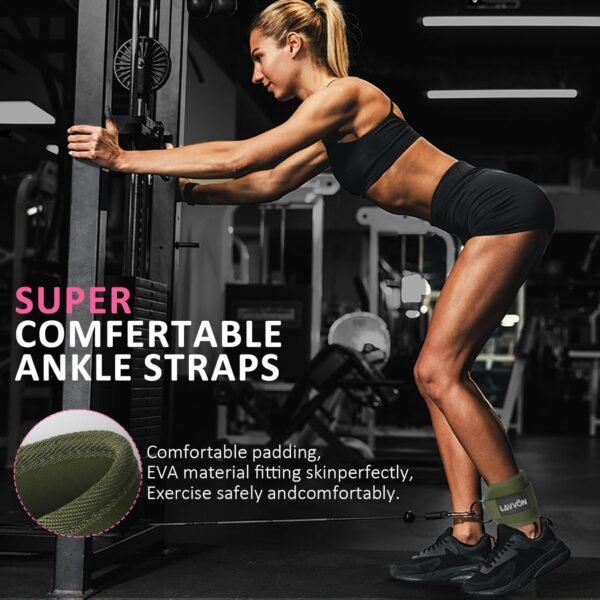 Barbell Pad Set for Hip Thrust 10Pcs- Squat Pad for Barbell Lunges & Bar Padding - Bench Press Standard Weight Bar Pad - with Ankle Straps, Wrist Straps for Weightlifting, 3 Lifting Strap - Image 6