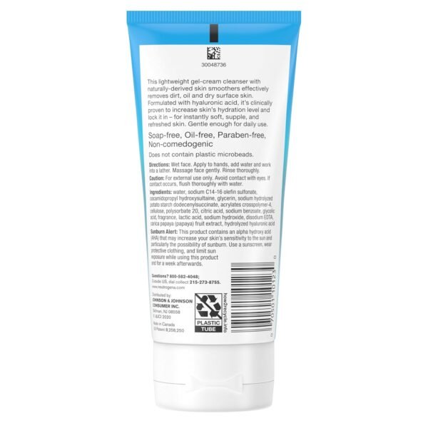 Neutrogena Hydro Boost Gentle Exfoliating Daily Facial Cleanser with Hyaluronic Acid, Clinically Proven to Increase Skin's Hydration Level, Non-Comedogenic Oil-, Soap- & Paraben-Free, 5 Oz, 3 Pack - Image 7