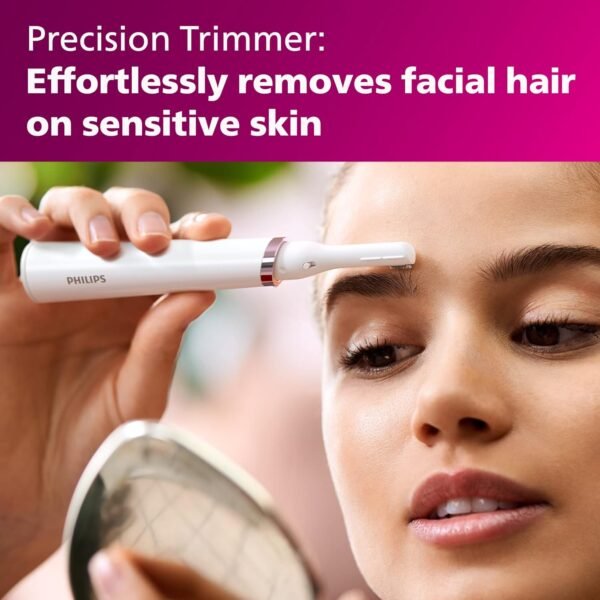 Philips Beauty Women's Bikini Trimmer and Precision Trimmer Special Edition Bundle, BRT387/90,Pink and White - Image 8