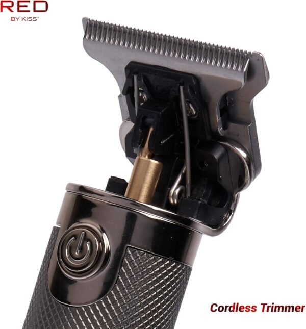 Red by Kiss Hair Trimmer for Men Precision Blade Cordless Trimmer Mens Grooming Kit (Cool Gray) - Image 3