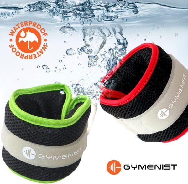 Gymenist Water Proof Ankle Weights With Adjustable Strap Great For Swimming And All Water Sports Activities - Image 4