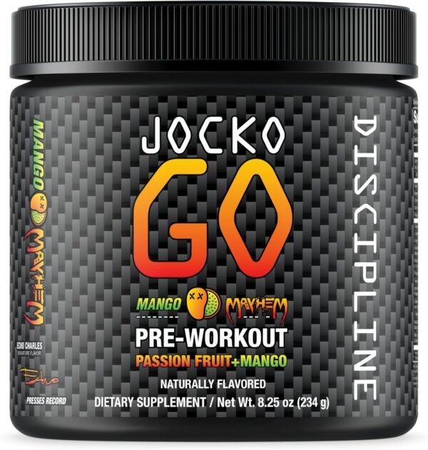 Jocko Fuel Pre Workout Powder with L-Citrulline, Nootropic & Caffeine for Endurance & Stamina - Keto, Sugar Free Blend for Distance Running, Cycling, Jiu Jitsu - 30 Servings (Mango) - Image 2