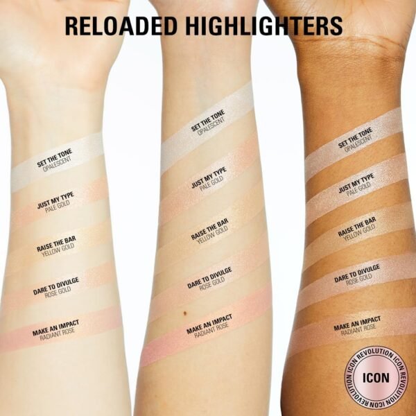 Revolution Beauty, Reloaded Pressed Powder Highlighter, Intensely Pigmented for a High Impact Dewy Finish, Dare To Divulge, 0.22 Oz. - Image 4