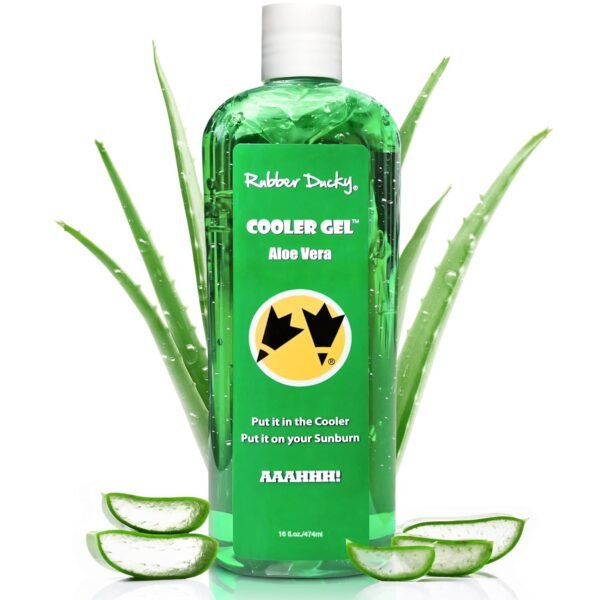 Rubber Ducky- Aloe Vera Cooling Gel, Sunburn Relief for Skin, Soothing Aloe Vera Gel, After Sun Moisturizer, Fast Absorbing Aloe Vera Gel with Vitamin E & Tea Tree Oil, Vegan, After Sun Care, 16 oz - Image 2