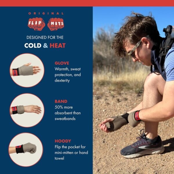 Fingerless 3-in-1 Performance Gloves | Running, Hiking, Gym Workouts, Cycling, Yoga, Pilates, Driving, Sewing, Video Games, Sweat Wicking, Insulating (Rainbow Connection, Medium) - Image 3