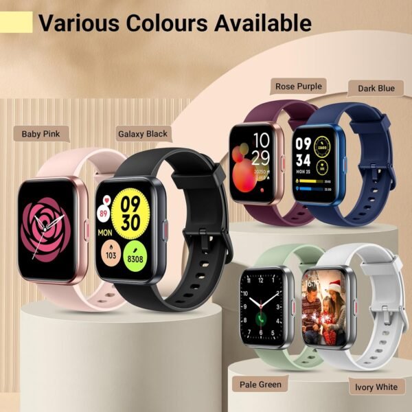 Smartwatch for Women/Men, Compatible with Android & iPhone, 1.8'' Fitness Tracker Watch with Alexa, Call & Notification Alerts, Heart Rate & Sleep Monitor, 120 Sports Modes, Waterproof Smart Watch - Image 10