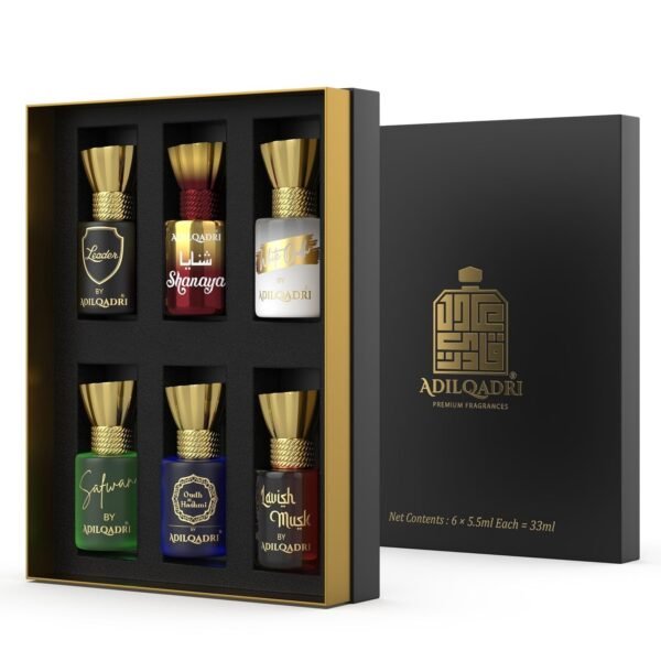 Adil qadri Assorted Luxury Alcohol Free Long Lasting Roll-On Attar Perfume Gift Set For Unisex (5.5 Ml Each) - Image 2