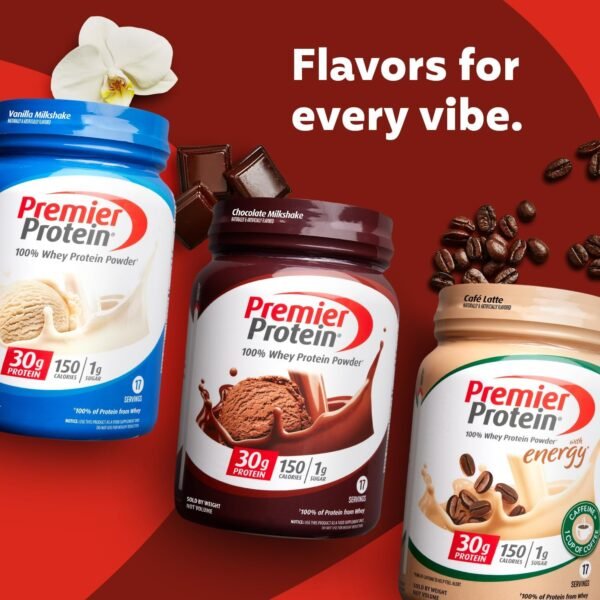Premier Protein Powder, Vanilla Milkshake, 30g Protein, 1g Sugar, 100% Whey Protein, Keto Friendly, No Soy Ingredients, Gluten Free, 17 Servings, 23.3 Ounces - Image 6