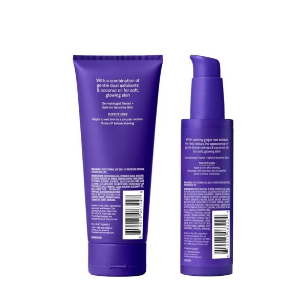 Flamingo Shaving Prep and Post Care Set for Women - Smoothing Shave Prep Scrub and Soothing Post Shave Serum - Glow Shave Collection - Image 11