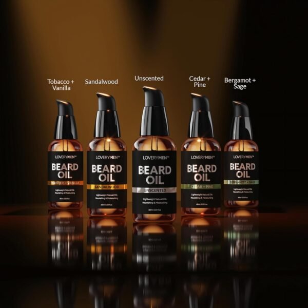 Deluxe Beard Oil for Men - Sandalwood, Tobacco Vanilla, Bergamot Sage, Cedar Pine, Unscented Fragrances, Natural Mens Beard Oil Kit With Argan & Jojoba Oil, Beard Softener Grooming Mens Beard Care - Image 8