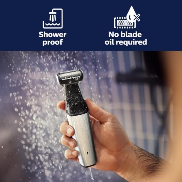 Philips Bodygroom Series 5000, Showerproof Groin and Body Trimmer, Close and Comfortable Shave, Complete Body Grooming Including Back, 60 Min. Runtime, Model BG5025/40 - Image 8