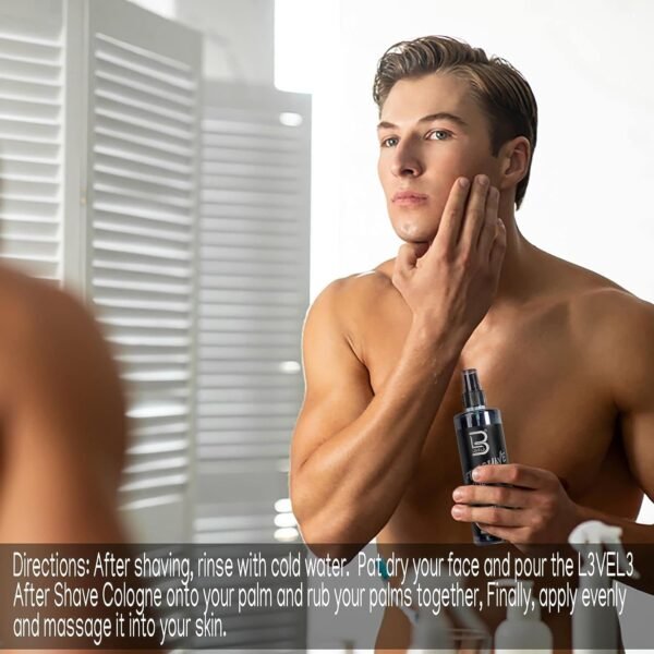 L3 Level 3 After Shave Spray Cologne - Softens Skin - Refreshes and Relieves Face and Skin - Moisturizing Formula Level Three After Shaving - Image 4