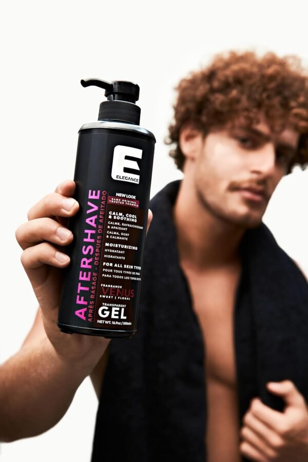 Elegance After Shave Lotion for Men, 500ml, Venus (Pink), Real Shaving Relief, After Shave that Hydrates and Revitalizes your Skin, 16.9 Oz Venus Pink) - Image 6