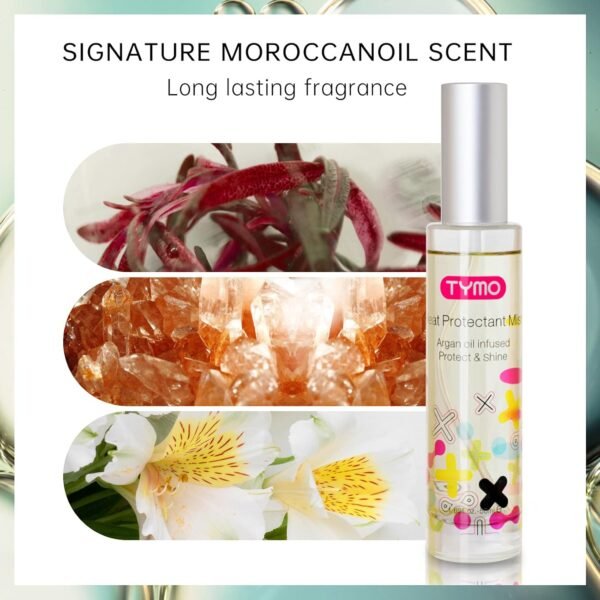 TYMO Heat Protectant Spray for Hair with Argan Oil for Styling Tools, Heat Protection Spray to Smooth & Hydrate, Natural Clean Formulation, Multi-benefit Treatment, Lightweight for All Hair Types - Image 9