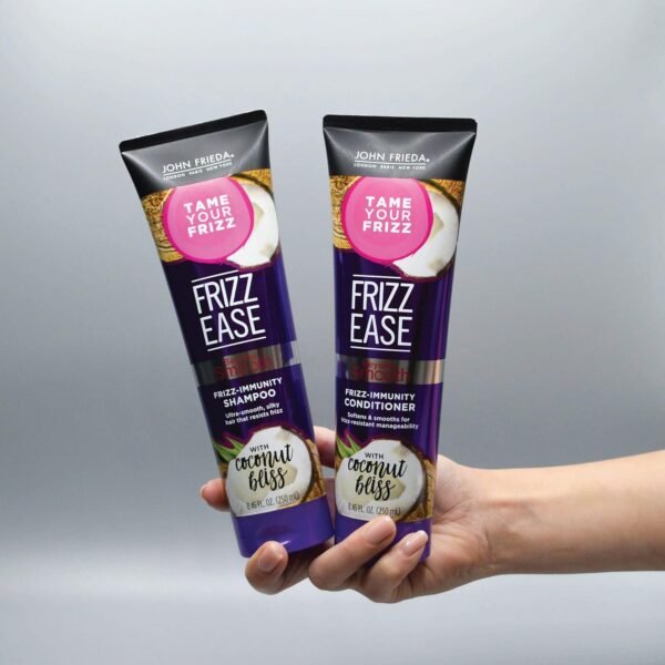 John Frieda Frizz Ease Beyond Smooth Frizz-Immunity Conditioner, 8.45 Ounces, Anti-Humidity Conditioner, Prevents Frizz, with Pure Coconut Oil - Image 5