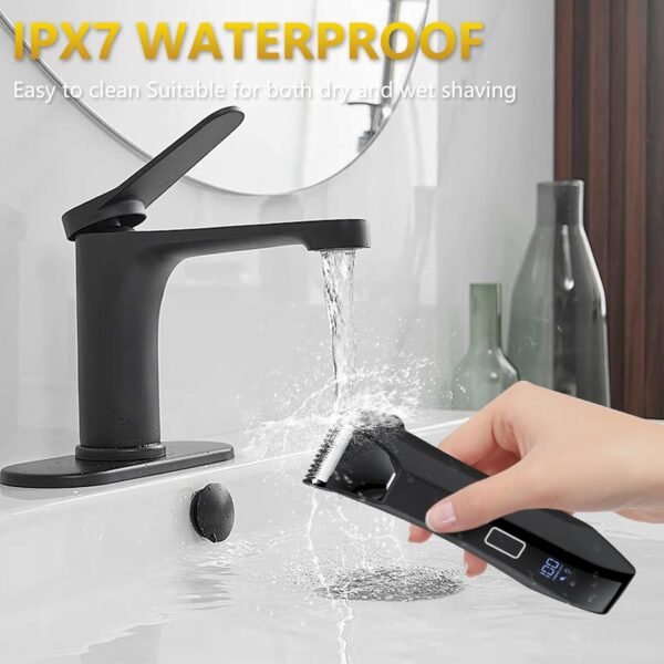 Manscape 3-in-1 Body Trimmer for Men, Groin, Pubic & Ball Hair Shaver No-Nick, Nose Hair Trimmer, Body Groomer for Smooth Shaving, Lightweight with Travel Lock, LED Display, IPX7 Waterproof - Image 6