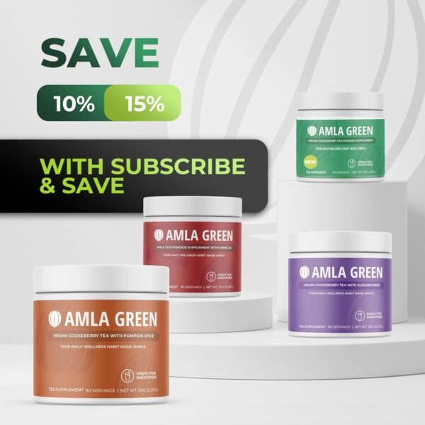 Amla Powder & Decaf Green Tea Superfood Supplement, 20x Ultra Concentrated Amla, Oolong Tea and Indian Gooseberries, Organic, Vegan, 90 Servings - Image 7