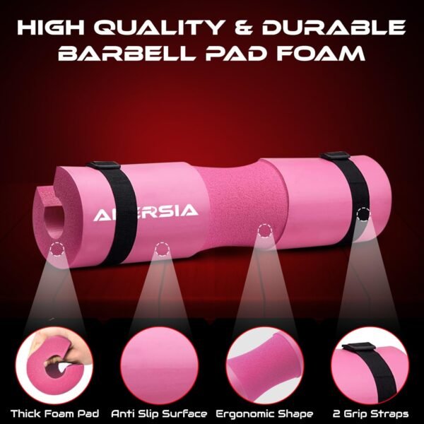 11Pcs Gym Squat Pad Set: Barbell Pad Cushion for Hip Thrust, Ankle Strap for Cable Machine, Weight Lifting Straps, Resistance Bands, Barbell Clip Auto Versatile Workout Kit for Women and Men - Image 3