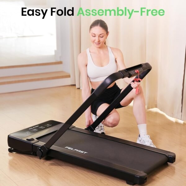Walking Pad Treadmill with 15% 9° 8 Level Auto Incline, 2-in-1 Under Desk Foldable Treadmill w/Remote Control, 12 HIIT Mode, 265 Lbs, 7.6 MPH Max, Portable Mini Treadmill for Office Home - Image 8