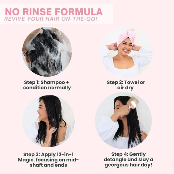 FoxyBae Hair Mask for Dry Damaged Hair and Growth - Overnight Hair Mask Treatment with Biotin & Shea Moisture - 8 Oz, Leave-in Conditioner Spray - Image 7