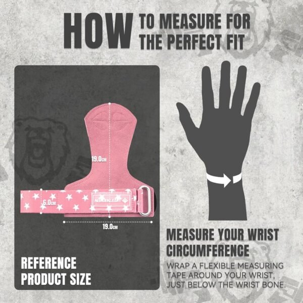 MANUEKLEAR Gym Straps Weight Lifting, Double Leather Lifting Straps for Men Deadlift with Cushion Wrist Loop, Gym Lifting Wrist Wraps for Weightlifting - Image 6