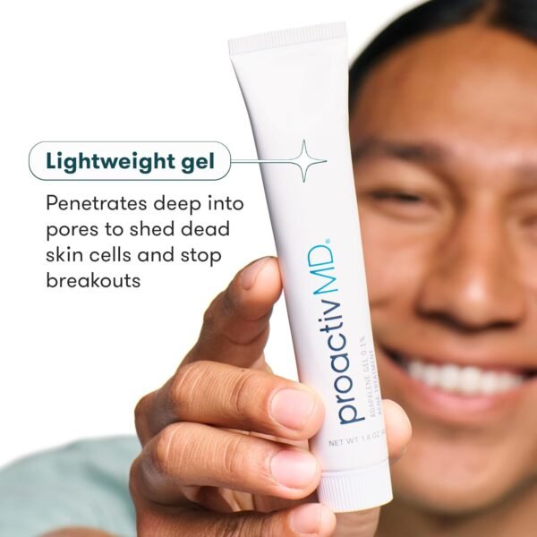 ProactivMD Adapalene Gel Acne Treatment - Prescription Strength Retinoids for Face and Body Acne, .1% Solution, 1.6 Oz, Unscented - Image 5