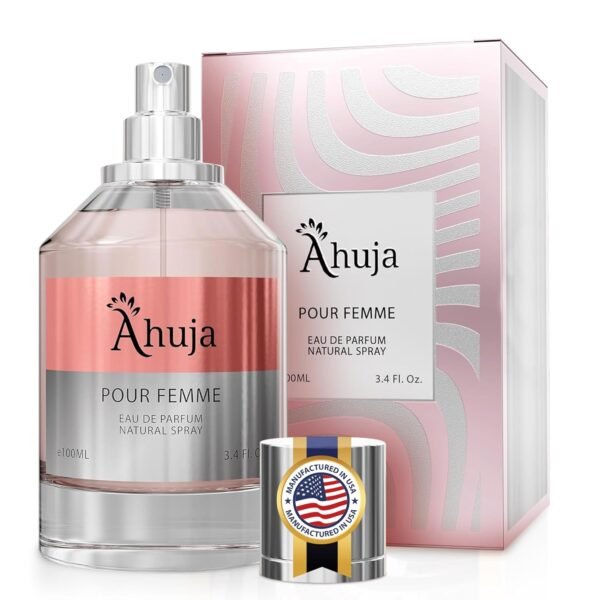 AHUJA Pour Femme Eau De Parfum 3.4oz for Women Long Lasting Fragrance with Notes of Iris, Earthy Patchouli, Warm Vanilla-Best Alternative to La Vie Est Belle. - Image 2