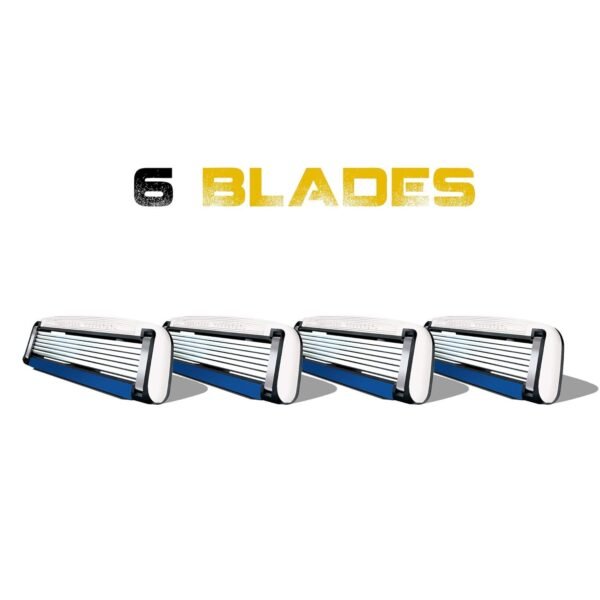 HeadBlade HB6 Refill Blades - 6 Stainless Steel Blades for No Tugging or Pulling, Shave Less, Works for Face, Body, and Scalp - Image 5