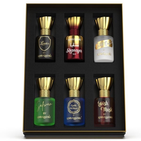 Adil qadri Assorted Luxury Alcohol Free Long Lasting Roll-On Attar Perfume Gift Set For Unisex (5.5 Ml Each) - Image 4