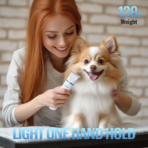 3-in-1 Dog Grooming Clippers Kit - Rechargeable Low Noise Pet Trimmer Set with Paw Trimmer, Cordless Nail Grinder, Shaver for Small Dogs & Cats - Includes 4 Guide Combs & USB Cable - Image 8