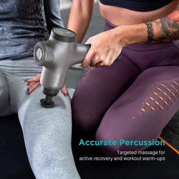 Mebak 3 Massage Gun, Massage Gun Deep Tissue for Athletes, Professional Muscle Percussion Massage Gun, Massager Gun for Shoulder Leg Back Body Pain Relief, Quiet Portable Sport Massager, Gifts for Him - Image 9
