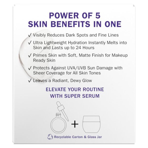 Olay Super Cream with Sunscreen SPF 30, 1.7 oz, Ultra Lightweight Face Moisturizer - Vitamin C & E, Hyaluronic Acid, Niacinamide, Collagen Peptide - Hydrate, Smooth, Brighten, Firm, and Protect - Image 13